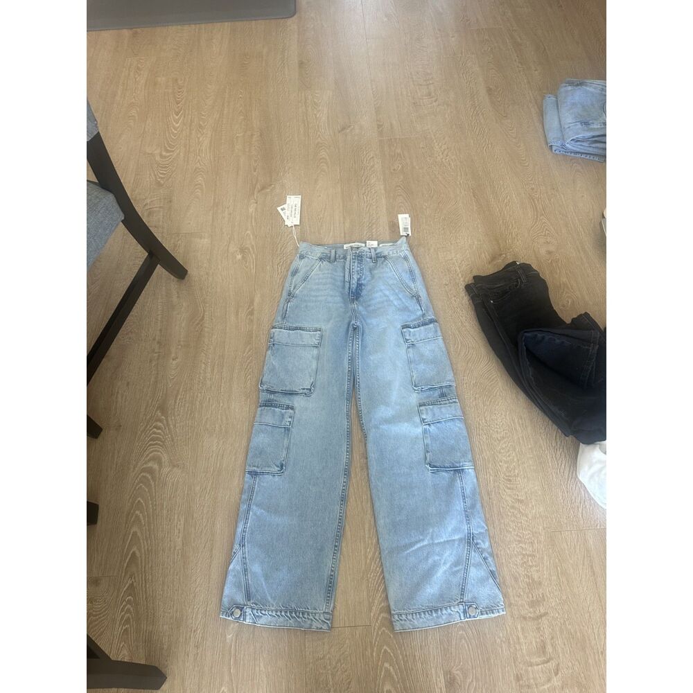 Denim forum 90s millie high rise cargo jean new with tags